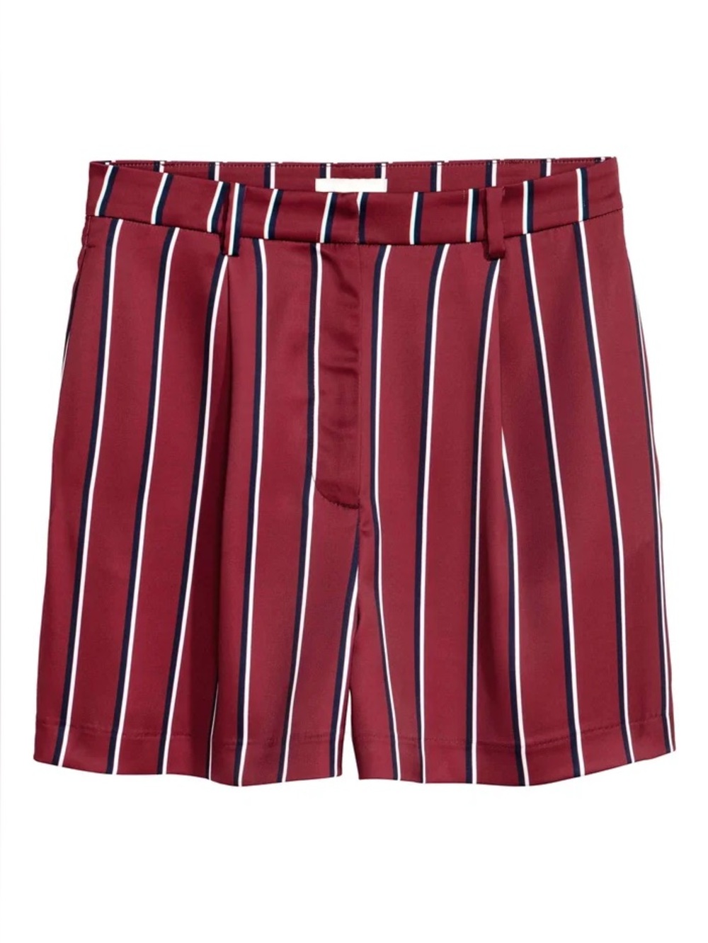H&M Burgundy, White & Navy Striped Shorts